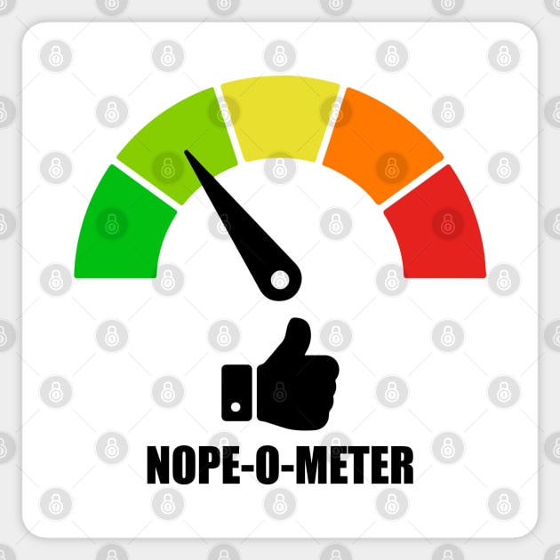 Meter Series - NOPE-O-METER 2 - Nope Icons - Gauge Level 2 - Cool - 2A Sticker by FOGSJ